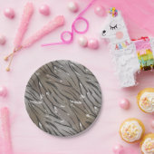 Glazen tegelleder 3D zebra Papieren Bordje (Feest)