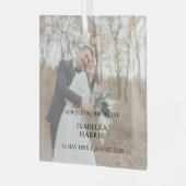 Glazen “Ter liefdevolle herinnering” fototribute Glas Ornament (Voorkant links)