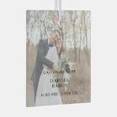 Glazen “Ter liefdevolle herinnering” fototribute Glas Ornament (Voorkant Rechts)