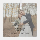 Glazen “Ter liefdevolle herinnering” fototribute Glas Ornament (Achterkant)