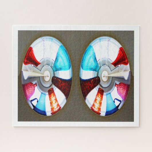 Glazen tijdtunnels legpuzzel (Horizontaal)