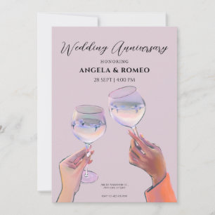 Glazen toast proost bruiloft Jubileum Kaart