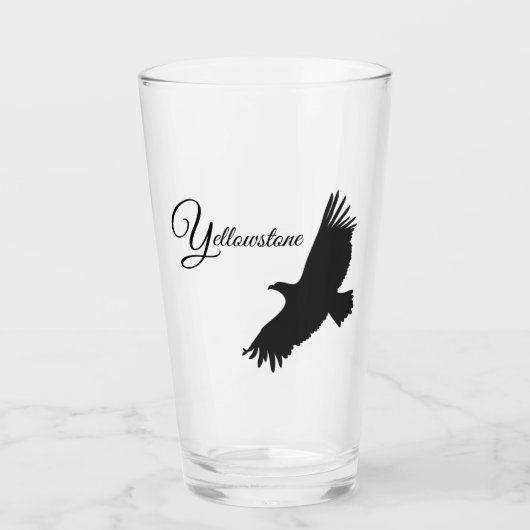 Glazen Tumbler-geelsteen Eagle (Voorkant)