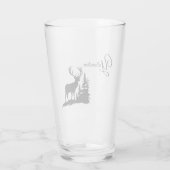 Glazen tumbler-geelsteen Elk (Achterkant)
