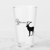 Glazen tumbler-geelsteen Elk (Voorkant)