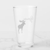 Glazen Tumbler-geelsteen Moose (Achterkant)