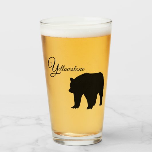 Glazen Tumbler-Yellowstone Beer (Voorkant gevuld)