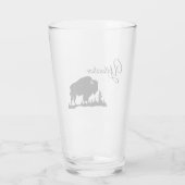 Glazen Tumbler-Yellowstone Buffel (Achterkant)