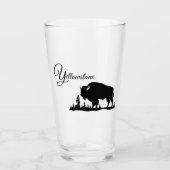 Glazen Tumbler-Yellowstone Buffel (Voorkant)