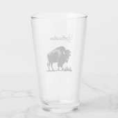 Glazen Tumbler-Yellowstone Buffel (Achterkant)