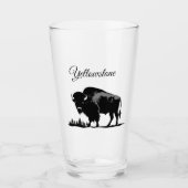 Glazen Tumbler-Yellowstone Buffel (Voorkant)