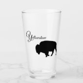 Glazen Tumbler-Yellowstone Buffel (Voorkant)