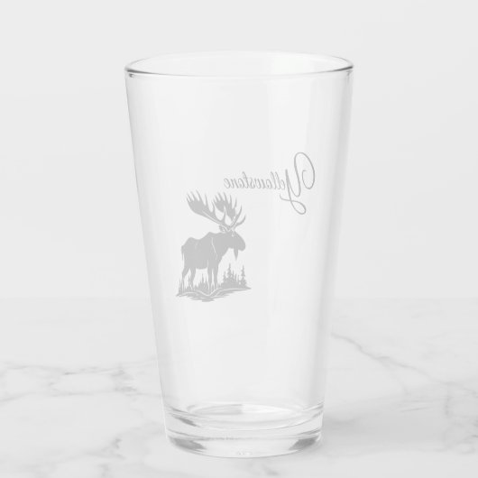 Glazen Tumbler-Yellowstone eland (Achterkant)