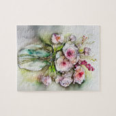 Glazen vaas met bloemen legpuzzel (Horizontaal)