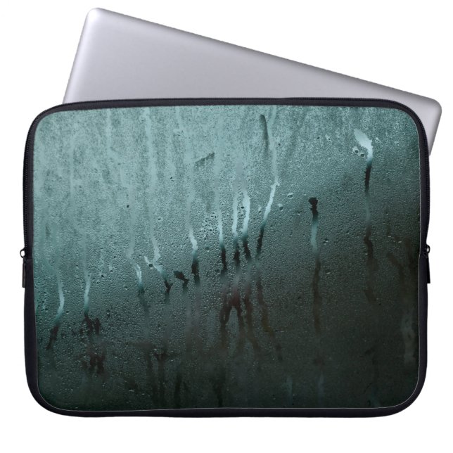 Glazen venstervochttextuur laptop sleeve (Voorkant)