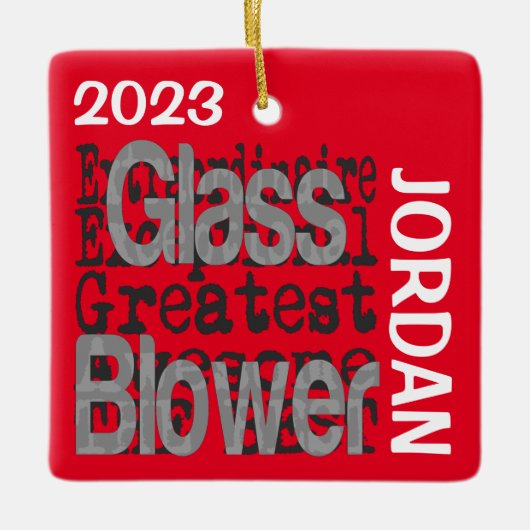 Glazen ventilator Buitengewoon DOUANE Keramisch Ornament (Voorkant)