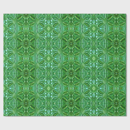 Glazen ventilator in groen cadeaupapier (Vlak)