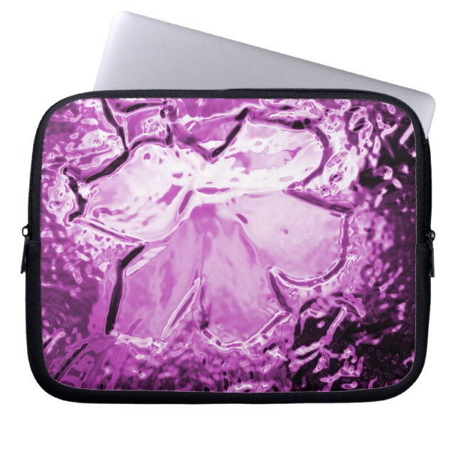 Glazen ventilator Paars Laptop Sleeve (Voorkant)