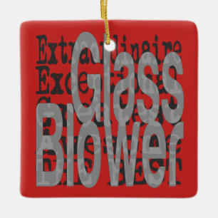 Glazen ventilatorextraordinaire keramisch ornament