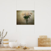 glazen vet van Blush Pink en White Peonies Poster (Keuken)