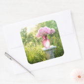  glazen vet van roze bloemen stickers (Envelop)