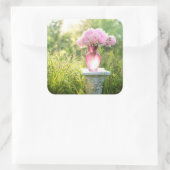  glazen vet van roze bloemen stickers (Tas)