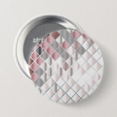 Glazen vierkant ronde button 7,6 cm (Voorkant /achterkant)