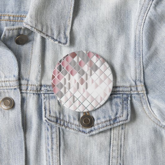 Glazen vierkant ronde button 7,6 cm (In situ)