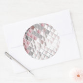 Glazen vierkant ronde sticker (Envelop)