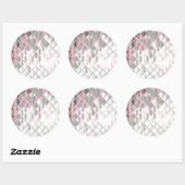 Glazen vierkant ronde sticker (Vel)