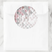 Glazen vierkant ronde sticker (Tas)