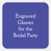 Glazen Vierkante Sticker (Voorkant)