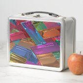 Glazen vierkanten - metalen lunchbox (In situ)