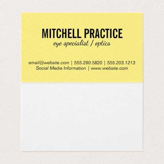 Glazen Visitekaartje (Binnenkant ongevouwen)