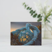Glazen visvangfloat, Zonsondergang, Alaska Briefkaart (Staand voorkant)