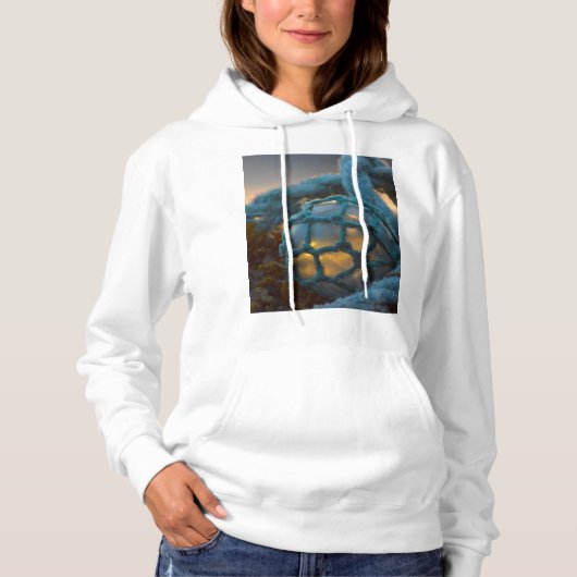 Glazen visvangfloat, Zonsondergang, Alaska Hoodie (Voorkant)