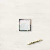 Glazen visvangst drijver, verticaal post-it® notes (Op bureau)