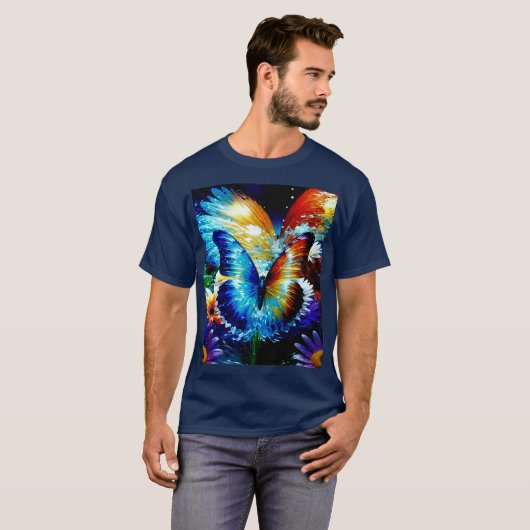 Glazen vlinder t-shirt (Voorkant volledig)