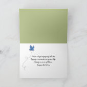 Glazen vlinder voor de verjaardag kaart (Binnen)