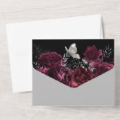 Glazen vlinderglansglansglansglansglansglansend ro all in one uitnodiging (Achterkant)