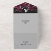 Glazen vlinderglansglansglansglansglansglansend ro all in one uitnodiging (Buitenkant)