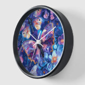 Glazen Vlinders op Bloemen Kleurrijke 3D Kunst (Hoek)