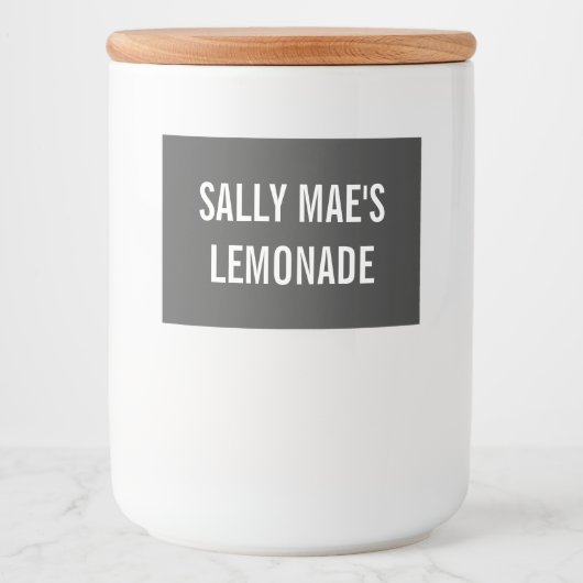 glazen voor op maat gemaakte pot voedselcontainer etiket (Voorkant)