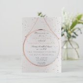 Glazen Vrijgezellenfeest Bachelorette Silver Pink Kaart (Staand voorkant)