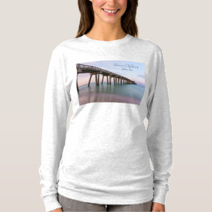 Glazen Wateren Panama City Beach Pier Lange Mouwen T-shirt