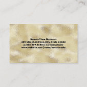 Glazen wijn glazen met glanzende gouden metalen te visitekaartje (Achterkant)