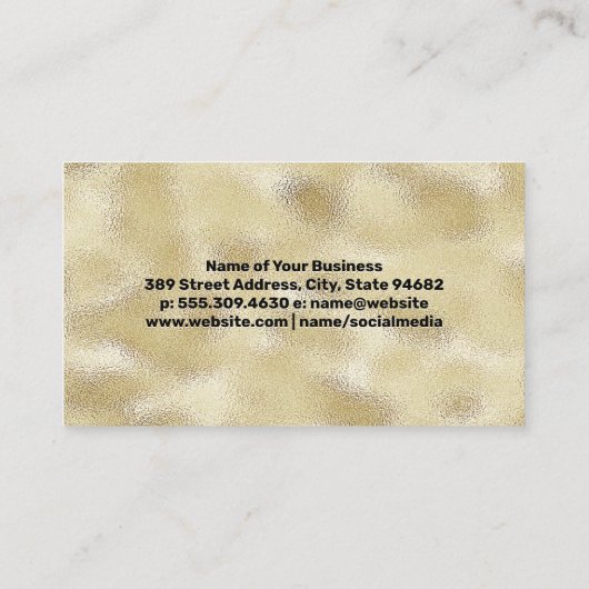 Glazen wijn glazen met glanzende gouden metalen te visitekaartje (Achterkant)