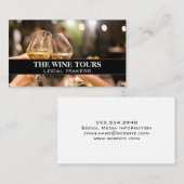 Glazen Wijn Toasten Visitekaartje (Voorkant / Achterkant)