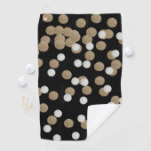 glazen witte stippen champagne Gold confetti Golfhanddoek (Insitu)