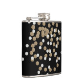 glazen witte stippen champagne Gold confetti Heupfles (Rechts)